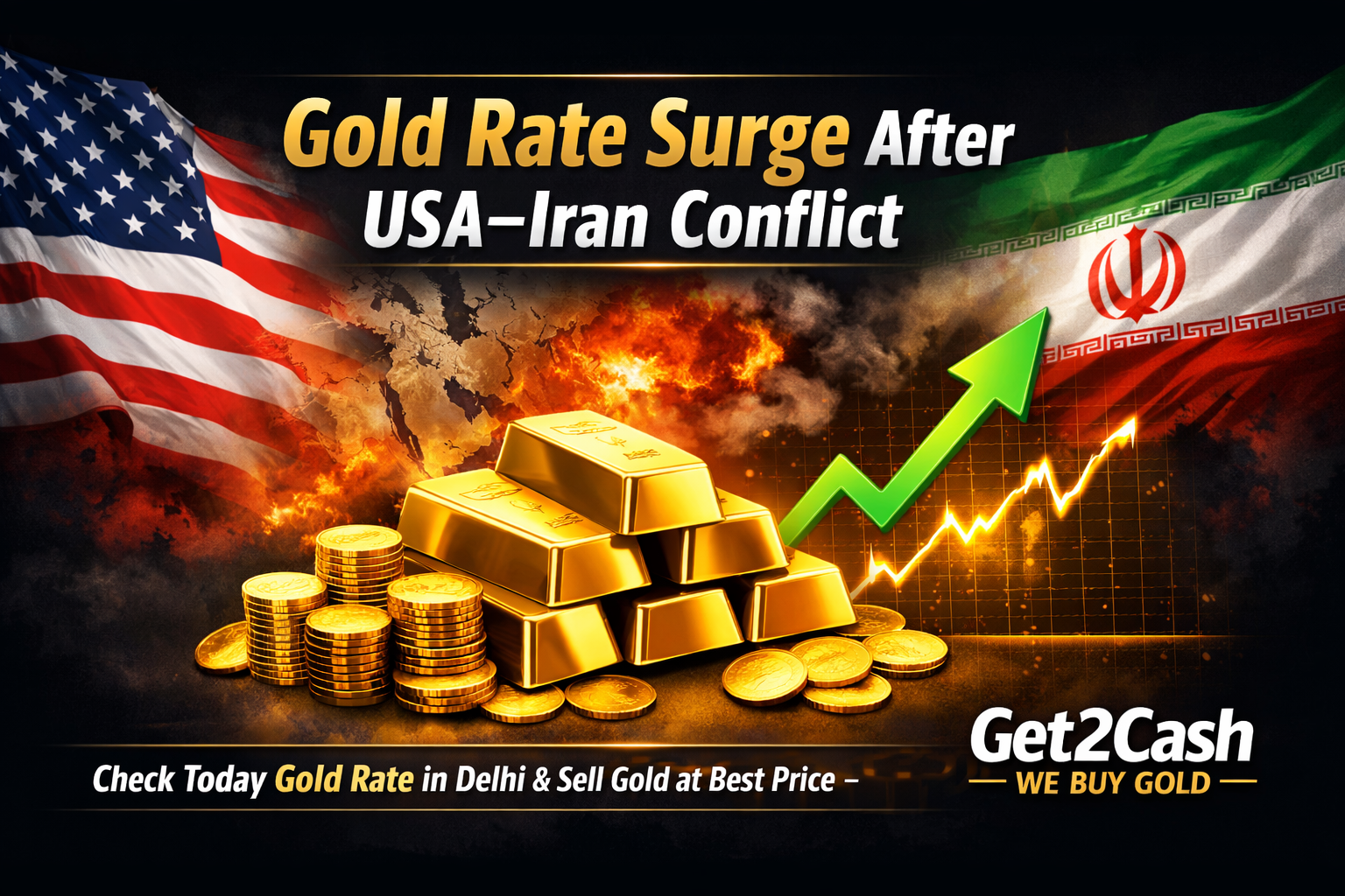 Today Gold Rate in Delhi After USA and Iran Conflict