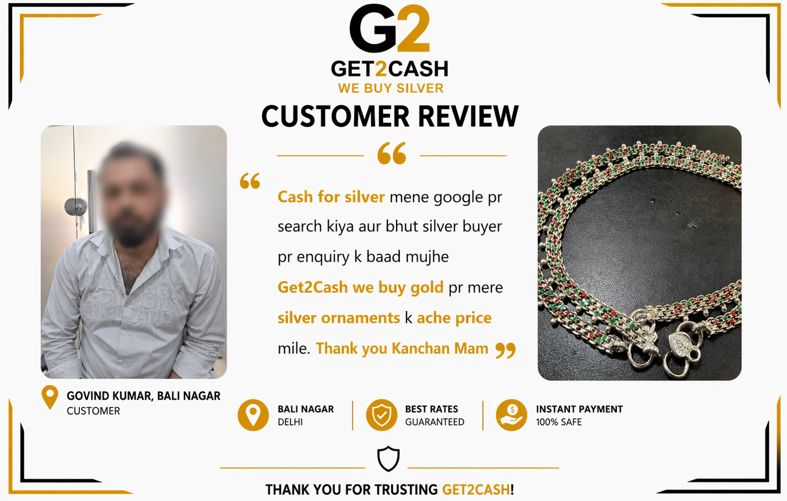 Sell Silver in Paschim Vihar